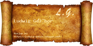 Ludwig Gábor névjegykártya